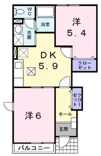 ピュアハウス【1階】の間取り