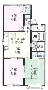 ソレイユ近江D【2階】の間取り