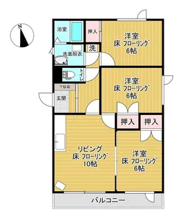 コーポ古賀3【2階】の間取り