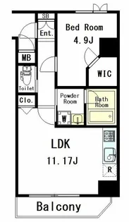 ロメック月島【4階】の間取り