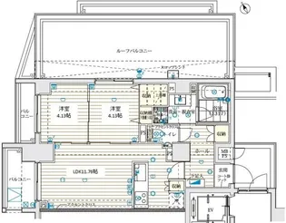 B CITY 高田馬場 alivie【6階】の間取り