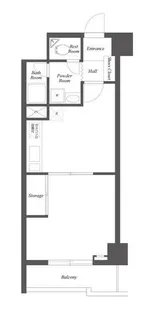 ハイツ魚籃坂【6階】の間取り