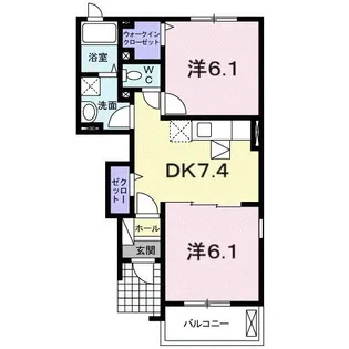 カーサ・コリーナII【1階】の間取り