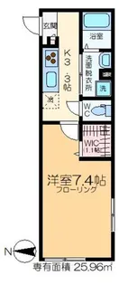 East Rose扇【2階】の間取り