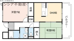 レーゼンハイムII【4階】の間取り