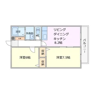 セナリオコート蘇我【2階】の間取り