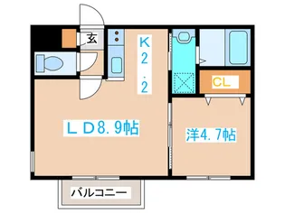 リベルティ西岡【3階】の間取り