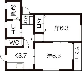 エスポワールA【1階】の間取り