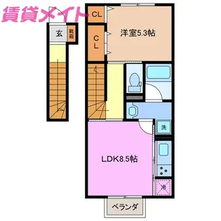 メルベーユ【2階】の間取り