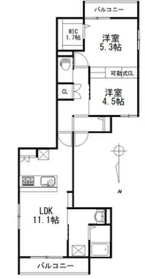 ルナーリア中野【2階】の間取り