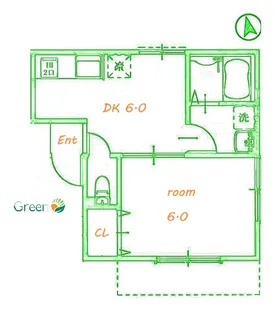 ピーチビーチ【2階】の間取り