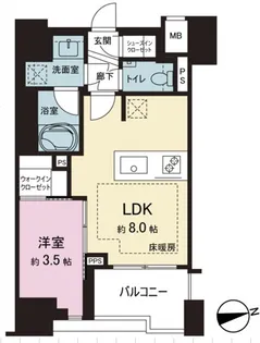 ルジェンテ板橋【11階】の間取り