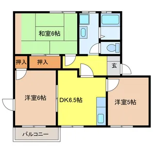 フレグランス西友B【2階】の間取り