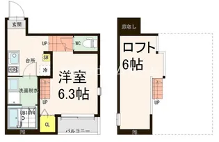 ハーモニーテラス上名古屋II【2階】の間取り