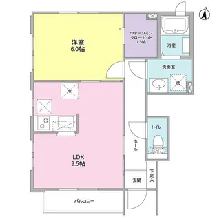 ハルシオンプレイスG棟【1階】の間取り