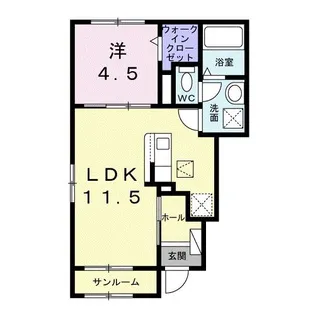 ア・ピアチェーレ F【1階】の間取り