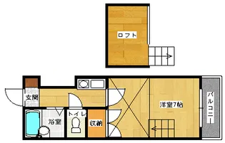 エクセレント安田D館【1階】の間取り