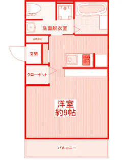 モントレー岸谷【1階】の間取り