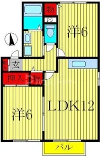 ジュネス美田B【1階】の間取り