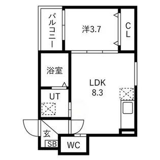 ルアナテラス38【1階】の間取り