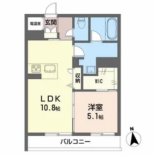 シャーメゾン米沢中央【1階】の間取り