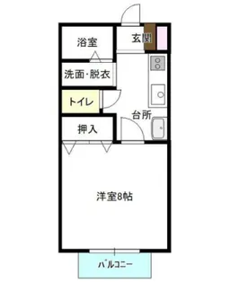 ハイツ・エーデルワイス【1階】の間取り