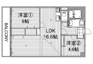 第15上野ビル【6階】の間取り