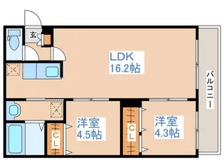 アウリィ平岸【3階】の間取り