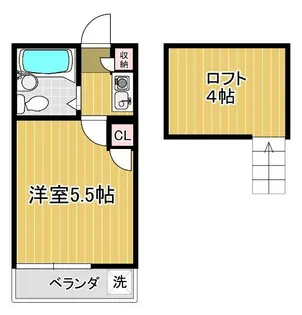 ホワイトハイツ豊島【1階】の間取り