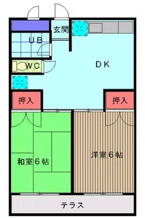 ROCKY都賀【1階】の間取り