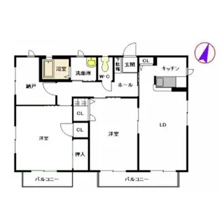 シャーメゾン西間【1階】の間取り