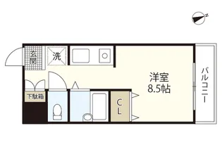 ブルースカイ小町【4階】の間取り