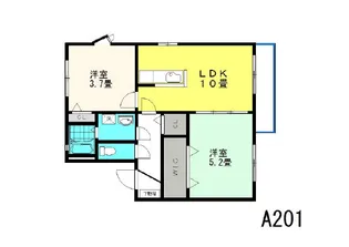 サニーハウスA【2階】の間取り