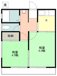 コーポキムラA棟【2階】の間取り