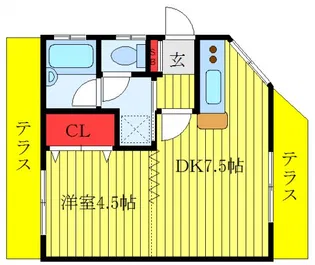 サニーハイツ【1階】の間取り
