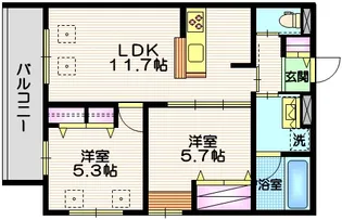 新石川1丁目メゾン東棟【2階】の間取り