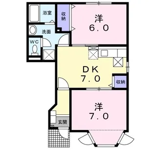 ソレアードTK【1階】の間取り