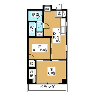 ハイツグリーングラス【4階】の間取り