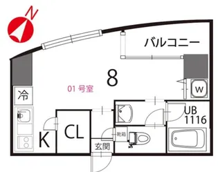 フォルトゥーナ中野【5階】の間取り