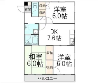 レジデンス東川口(レジデンスヒガシカワグチ)【3階】の間取り