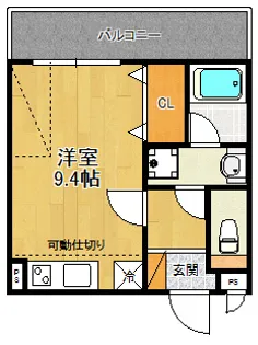 ハピネス尼崎【1階】の間取り
