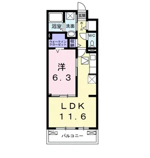 ユウアイグランデ 神立【1階】の間取り