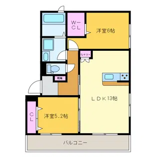 MODERNOII【2階】の間取り