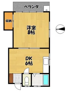 コーポ関戸【1階】の間取り