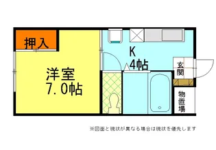 1Kの間取り画像