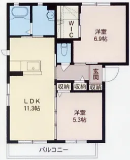 グランドソレーユ【2階】の間取り