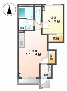ソレイユ【1階】の間取り