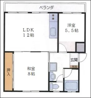 エスペランス中央【2階】の間取り