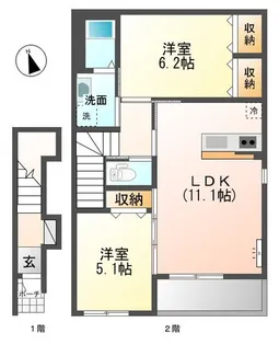 ジュピター【2階】の間取り
