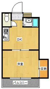 1DKの間取り画像